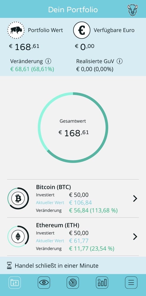Screenshots Bison App - Börse Stuttgart 1