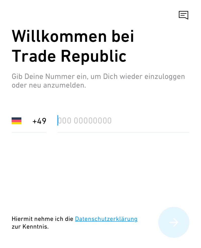 Trade Republic - Anmeldung 1a