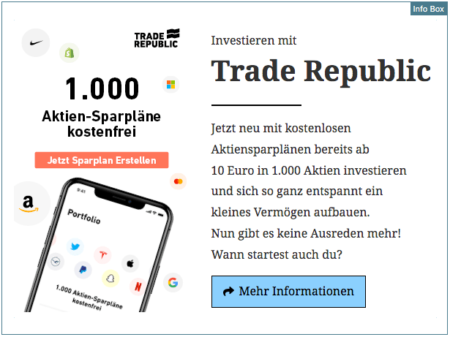 Investieren mit Trade Republic - Jetzt mit 1.000 kostenlosen Aktiensparplänen - September 2020 v2